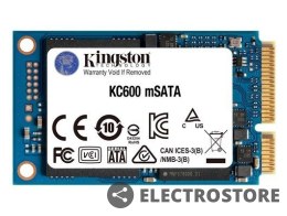 Kingston Dysk SSD SKC600 256GB mSATA 550/500 MB/s