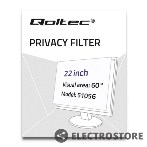 Qoltec Filtr prywatyzujący RODO | 22 cale | 16:10 Qoltec Filtr prywatyzujący RODO | 22 cale | 16:10