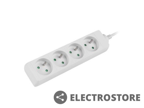 Lanberg Listwa zasilająca 1,5m, biała, 4 gniazda, kabel wykonany z pełnej miedzi Lanberg Listwa zasilająca 1,5m, biała, 4 gniazda, kabel wykonany z pełnej miedzi