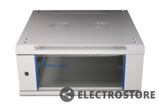 Extralink Szafka wisząca rack 4U 600x450 szara szklane drzwi