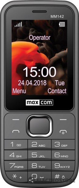 Maxcom Telefon MM 142 DUAL SIM szary