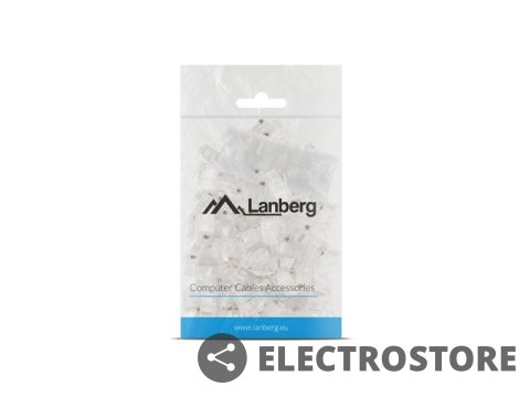 Lanberg Wtyk sieciowy RJ45 8P8C kat.6 UTP (100szt) z prowadnicą do linki i do drutu Lanberg Wtyk sieciowy RJ45 8P8C kat.6 UTP (100szt) z prowadnicą do linki i do drutu