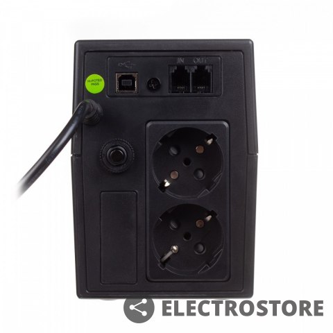 Digitus Zasilacz awaryjny UPS Line-Ineractive LED, 600VA/360W, 1x12V/7Ah, AVR, 2xSCHUKO, USB, RJ11 Digitus Zasilacz awaryjny UPS Line-Ineractive LED, 600VA/360W, 1x12V/7Ah, AVR, 2xSCHUKO, USB, RJ11