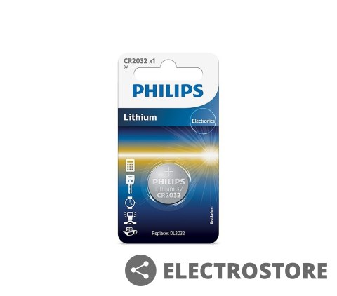 Philips Bateria Lithium 3.0V coin 1szt. blister (20.0 x 3.2) CR2032