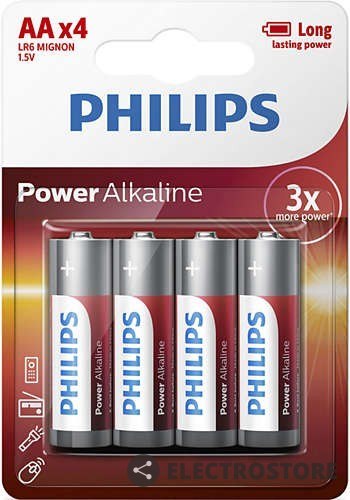 Philips Baterie Power Alkaline AA 4szt. blister