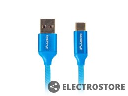 Lanberg Kabel Premium USB CM - AM 2.0 1m niebieski 5A, pełna miedź
