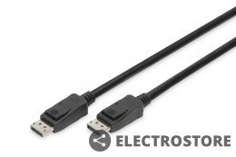 Digitus Kabel połączeniowy DisplayPort z zatrzaskami 8K 30Hz UHD Typ DP/DP M/M czarny 2m