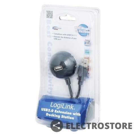 LogiLink Kabel przedłużacz USB 2.0 ze stacją dokujacą LogiLink Kabel przedłużacz USB 2.0 ze stacją dokujacą