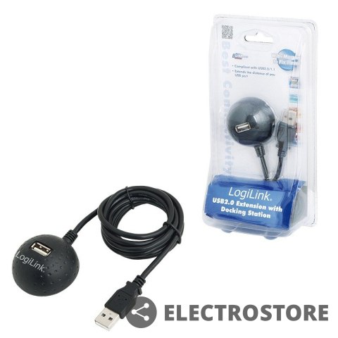 LogiLink Kabel przedłużacz USB 2.0 ze stacją dokujacą LogiLink Kabel przedłużacz USB 2.0 ze stacją dokujacą
