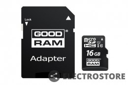GOODRAM Karta microSDHC 16GB CL10 + adapter