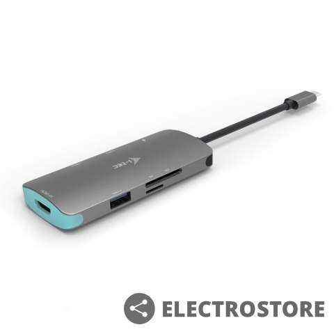 I-tec USB-C Metal Nano Stacja Dokująca 1x HDMI 4K Ultra HD 3840 x 2016 @ 30Hz 1x czytnik SD 1x czytnik micro SD 3x USB 3.0 1x USB-C P