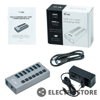 I-tec Hub USB 3.0 z ładowaniem, 7 portów, 36W