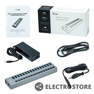 I-tec Hub USB3.0 z ładowaniem, 16 portów, 90W