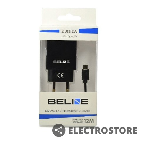 Beline Ładowarka sieciowa 2xUSB + USB-C 2A czarna Beline Ładowarka sieciowa 2xUSB + USB-C 2A czarna