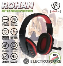 Rebeltec Słuchawki stereofoniczne PC Rohan, z mikrofonem, 2x mini jack 3,5mm (in/out)