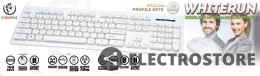 Rebeltec Zestaw bezprzewodowy Whiterun klawiatura+mysz, kolor biały, technologia bezprzewodowa 2,4Ghz
