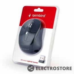 Gembird Bezprzewodowa mysz optyczna 6-przyciskowa czarna