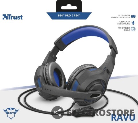 Trust Słuchawki GXT307B RAVU dla PS4 niebieskie Trust Słuchawki GXT307B RAVU dla PS4 niebieskie