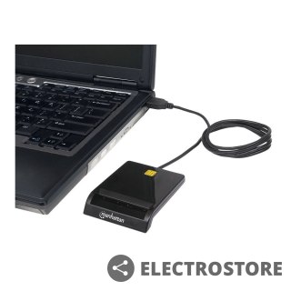 Manhattan Czytnik kart Smart USB zewnętrzny stykowy