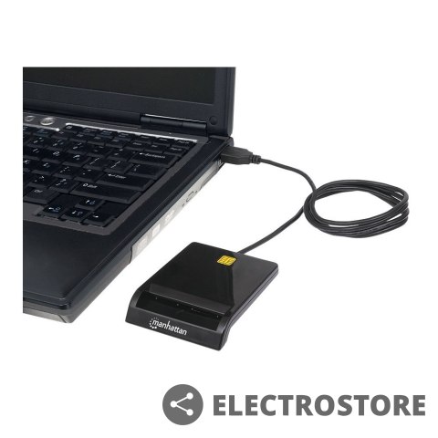 Manhattan Czytnik kart Smart USB zewnętrzny stykowy Manhattan Czytnik kart Smart USB zewnętrzny stykowy