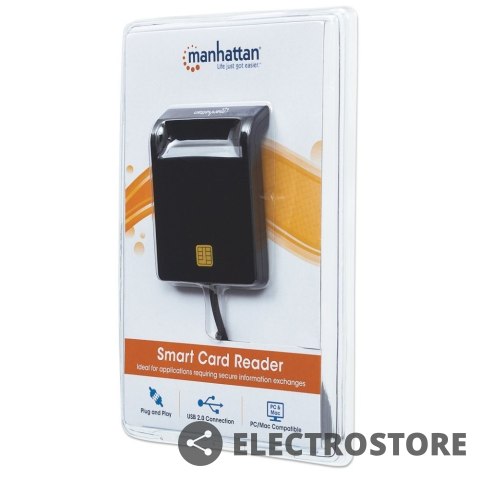 Manhattan Czytnik kart Smart USB zewnętrzny stykowy Manhattan Czytnik kart Smart USB zewnętrzny stykowy