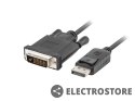 Lanberg Kabel DisplayPort v1.2 DVI-D(24+1) 1.8M czarny CA-DPDV-10CU-0018-BK