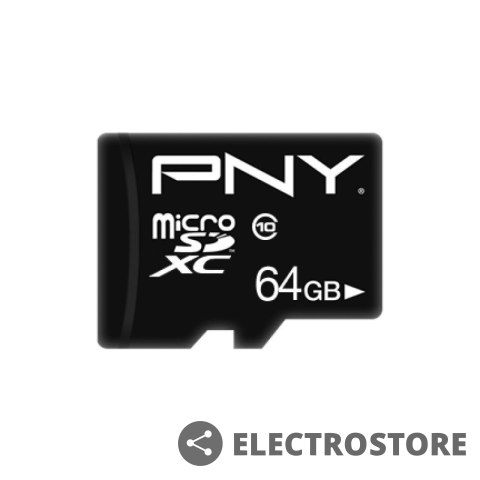PNY Karta MicroSDHC 64GB P-SDU64G10PPL-GE