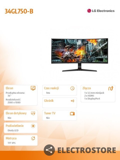LG Electronics Monitor 34 34GL750-B LG Electronics Monitor 34 34GL750-B