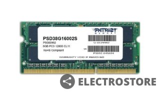 Patriot Pamięć Ultrabook DDR3 SODIMM 8GB 1600GHz