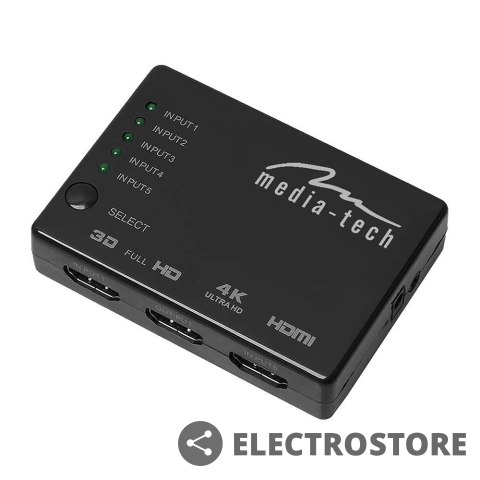 Media-Tech Przełącznik HDMI 5-portowy Media-Tech Przełącznik HDMI 5-portowy