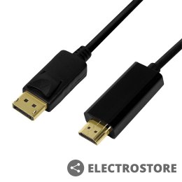 LogiLink Kabel DisplayPort 1.2 do HDMI 1.4 1m Czarny