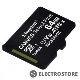 Kingston Karta pamięci microSD 64GB Canvas Select Plus 100MB/s