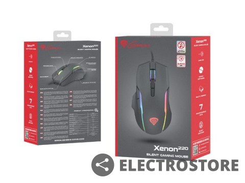 Genesis Mysz Xenon 220 dla graczy 6400 DPI podświetlenie RGB Genesis Mysz Xenon 220 dla graczy 6400 DPI podświetlenie RGB