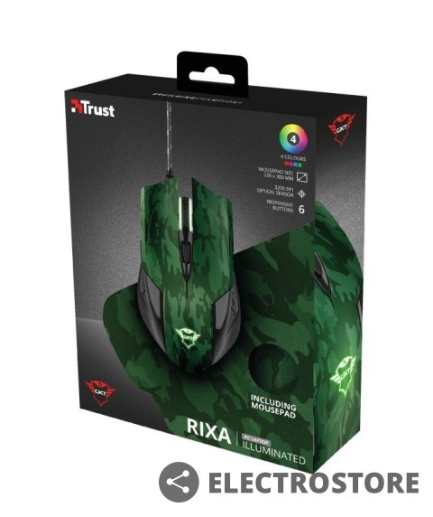 Trust Mysz gamingowa z podkładką GXT 781 kamuflaż Trust Mysz gamingowa z podkładką GXT 781 kamuflaż