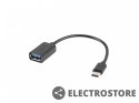 Lanberg Adapter USB C(M)-USB-A (F)2.0 0.15M OTG Czarny