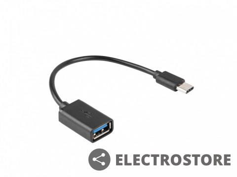 Lanberg Adapter USB C(M)-USB-A (F)2.0 0.15M OTG Czarny Lanberg Adapter USB C(M)-USB-A (F)2.0 0.15M OTG Czarny