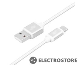 TB Kabel USB-USB C 2m srebrny sznurek