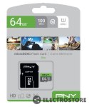 PNY Karta pamięci MicroSDXC Elite 64GB P-SDUX64U185GW-GE