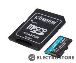 Kingston Karta pamięci microSD 64GB Canvas Go Plus 170/70MB/s Adapter