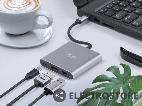 Natec Multi Port Fowler mini USB-C PD, USB 3.0, HDMI 4K Natec Multi Port Fowler mini USB-C PD, USB 3.0, HDMI 4K