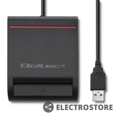 Qoltec Inteligentny czytnik chipowych kart ID | USB2.0 | Plug&play Qoltec Inteligentny czytnik chipowych kart ID | USB2.0 | Plug&play