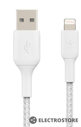 Belkin Kabel Braided USB- Lightning 15cm biały