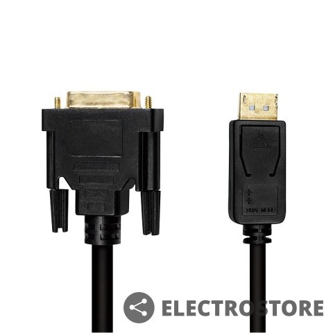 LogiLink Kabel DisplayPort 1.2 do DVI 24+1, 1m, Czarny LogiLink Kabel DisplayPort 1.2 do DVI 24+1, 1m, Czarny