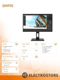 AOC Monitor Q24P2Q 23.8 IPS HDMI DP USB Pivot