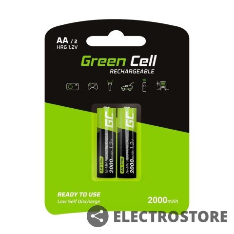 Green Cell Akumulatorki Paluszki 2x AA HR6 2000mAh