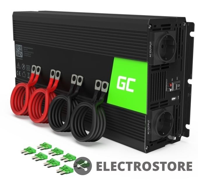 Green Cell Przetwornica 24V/230V 3000W/6000W Czysty sinus Green Cell Przetwornica 24V/230V 3000W/6000W Czysty sinus