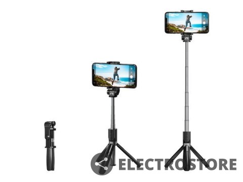 Natec Selfie stick tripod bezprzewodowy Alvito BT 4.0 Czarny Natec Selfie stick tripod bezprzewodowy Alvito BT 4.0 Czarny