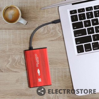 Qoltec Obudowa na dysk HDD/SSD 2.5 cala SATA3 | USB 3.0 | Czerwona
