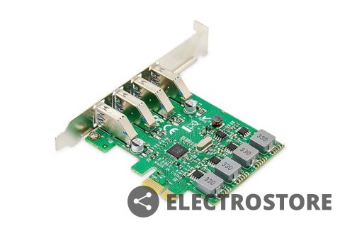 Digitus Karta rozszerzeń (Kontroler) USB 3.0 PCI Express 4xUSB 3.0 Low Profile Chipset: VL805 Digitus Karta rozszerzeń (Kontroler) USB 3.0 PCI Express 4xUSB 3.0 Low Profile Chipset: VL805