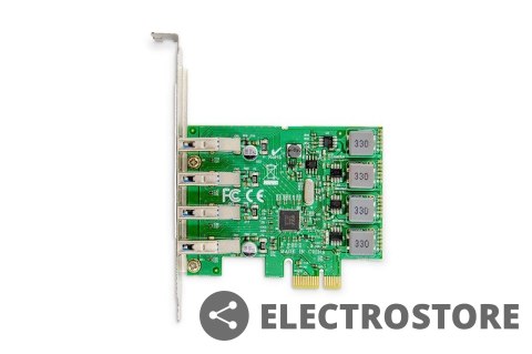 Digitus Karta rozszerzeń (Kontroler) USB 3.0 PCI Express 4xUSB 3.0 Low Profile Chipset: VL805 Digitus Karta rozszerzeń (Kontroler) USB 3.0 PCI Express 4xUSB 3.0 Low Profile Chipset: VL805